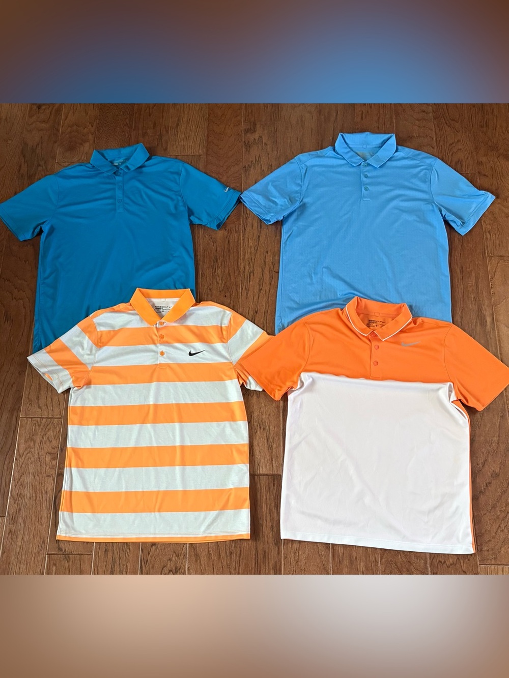 Lot Of 4 Nike Golf Dri Fit Standard Fit Polo Shirt Men's Size Medium